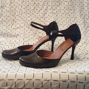 Nine West Dk Brown Leather Heels Never Worn. Sz6.5
